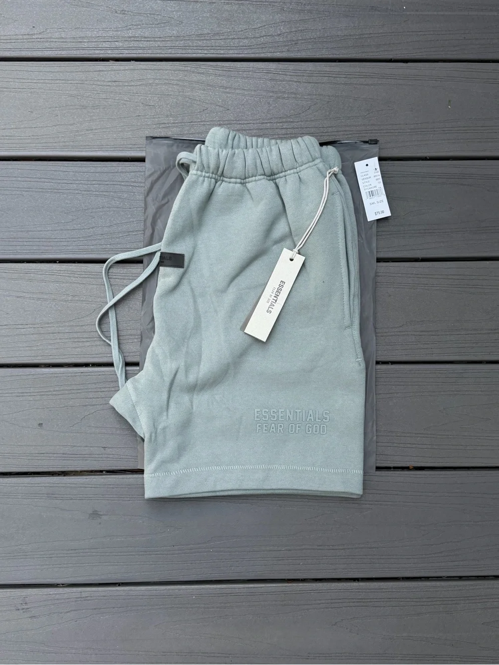 Fear of God Essentials Sage Green Athletic Shorts